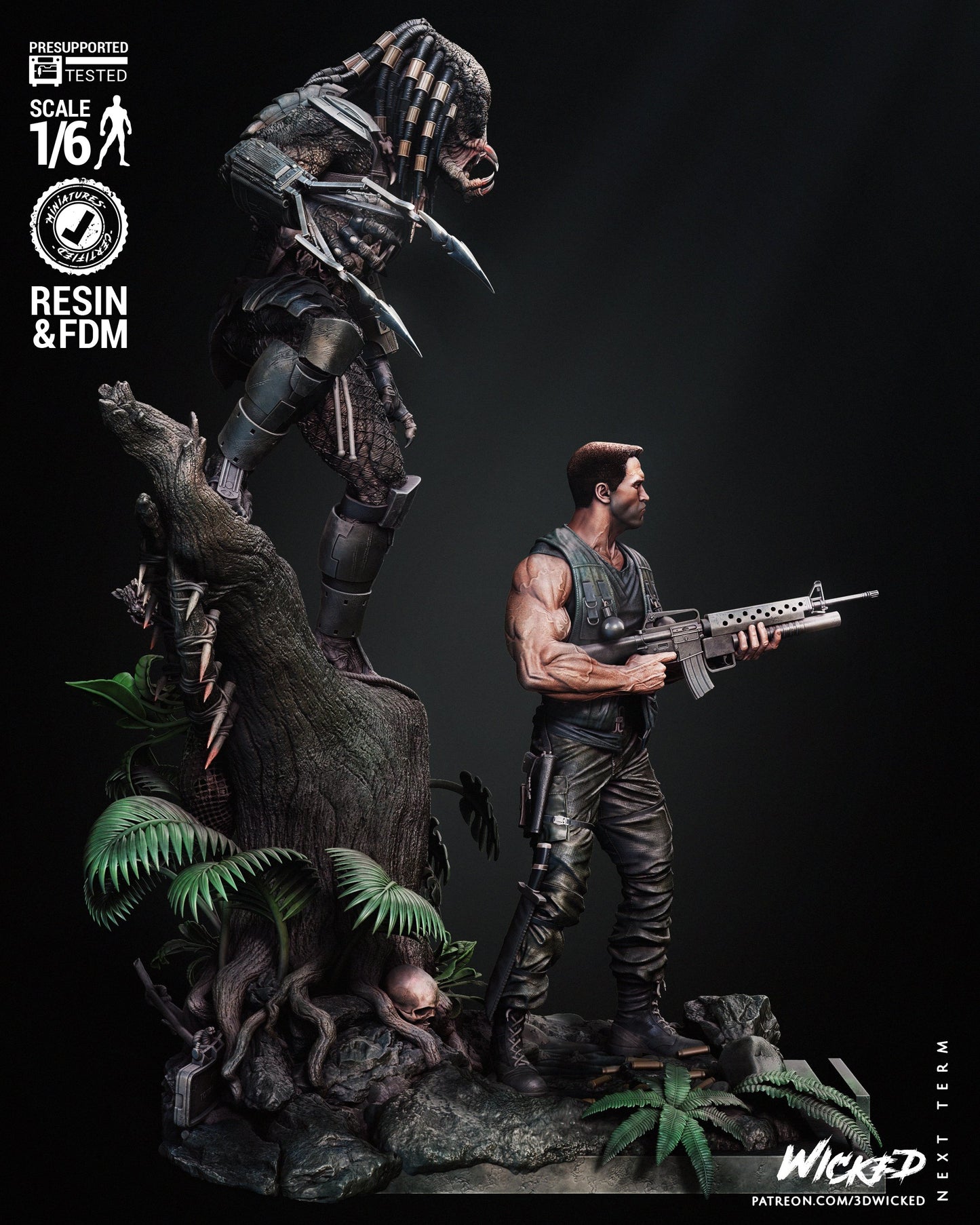 Predator Diorama by Wicked3D FAN ART