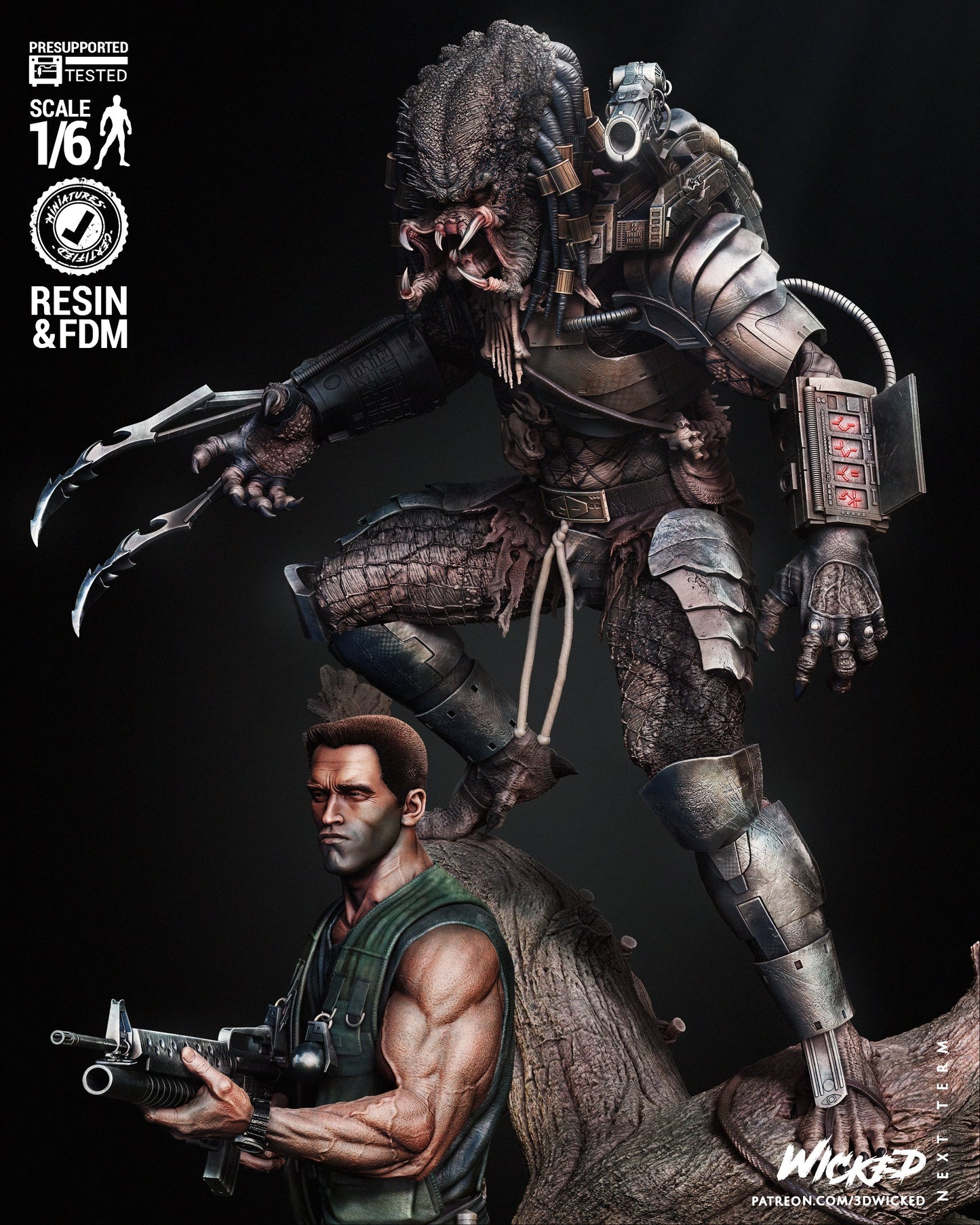 Predator Diorama by Wicked3D FAN ART