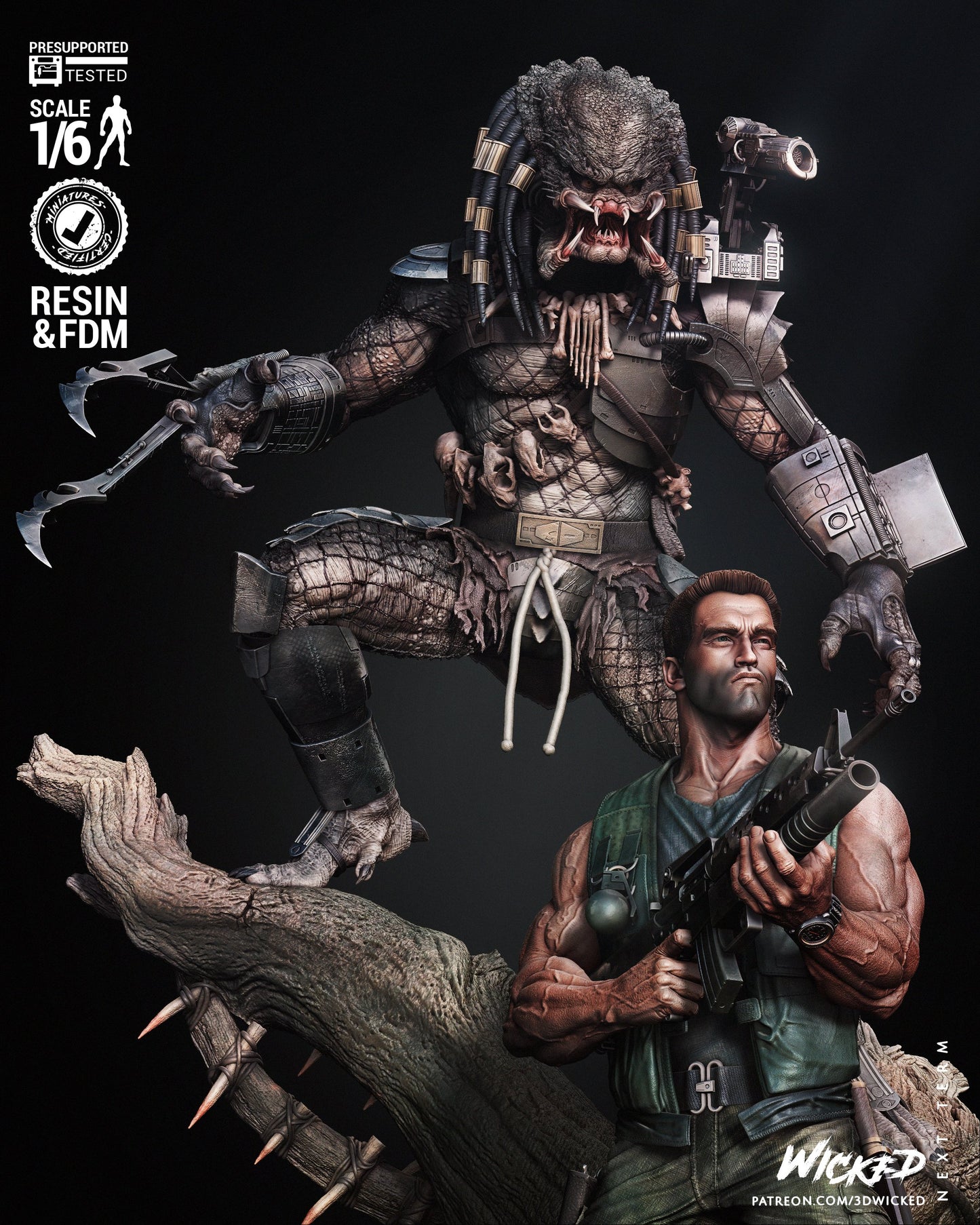 Predator Diorama by Wicked3D FAN ART