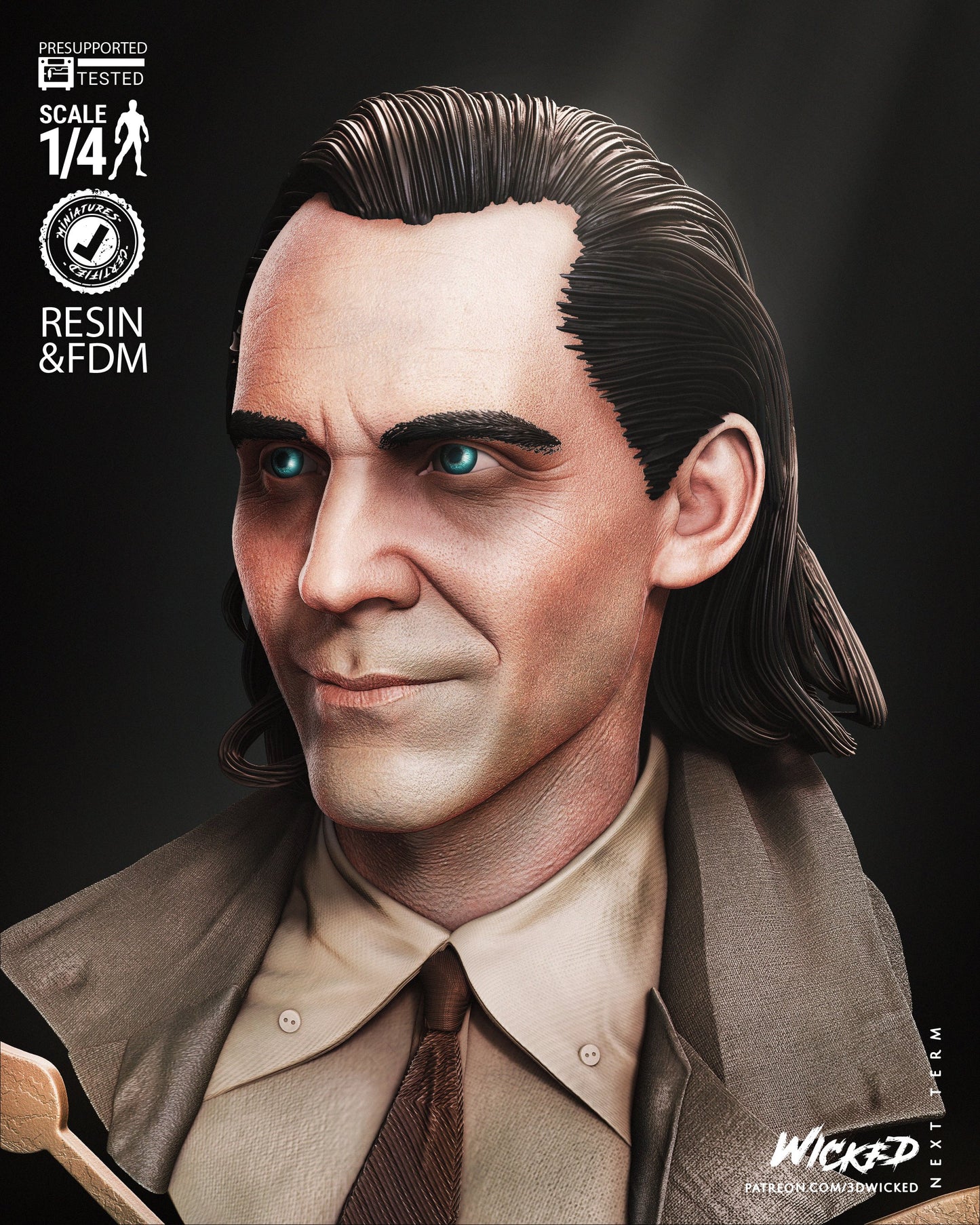 Loki - Bust by Wicked3D FAN ART