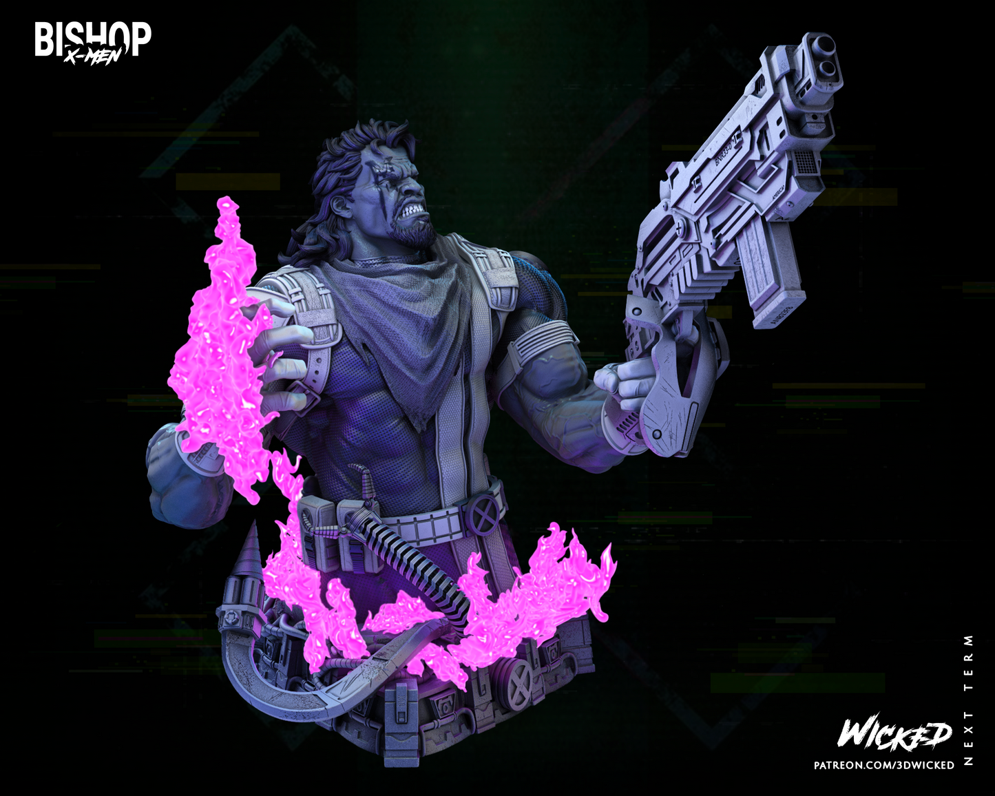 Bishop - X-Men - Bust by Wicked3D FAN ART