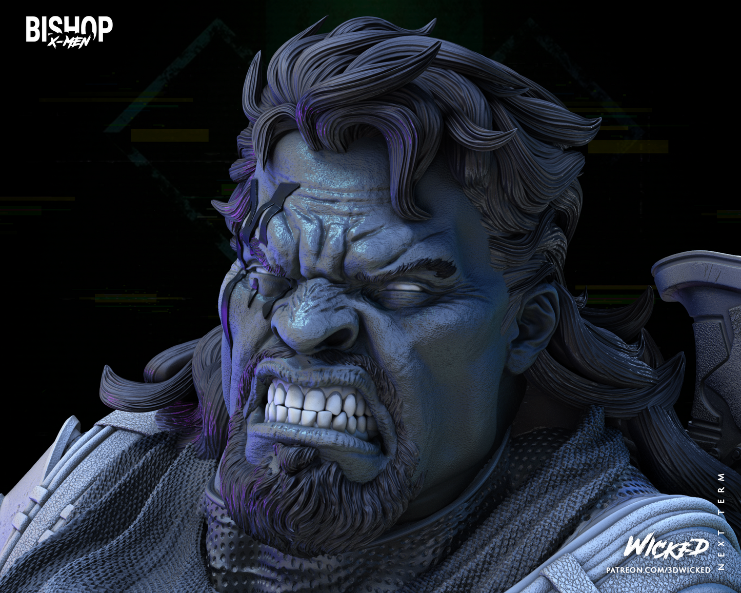 Bishop - X-Men - Bust by Wicked3D FAN ART