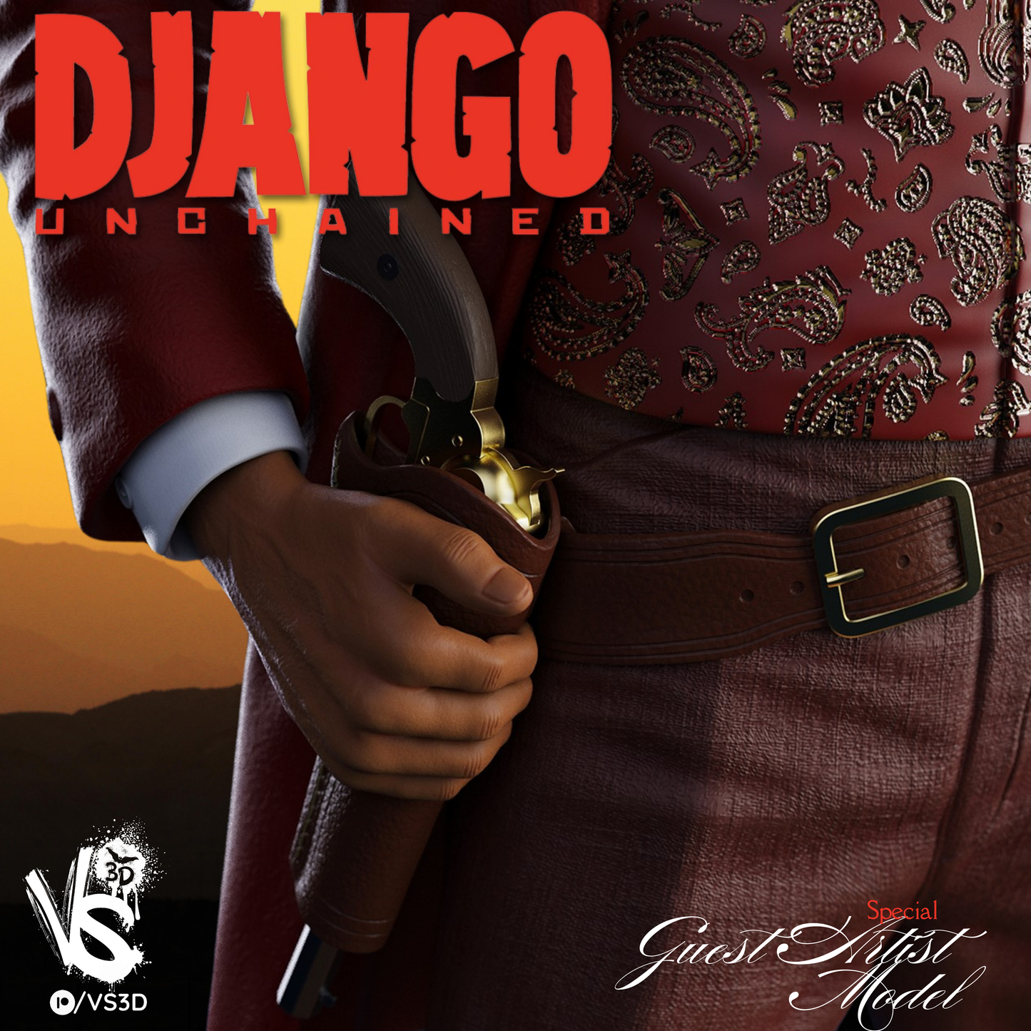 Django Unchained - Jamie Foxx by VS3D FAN ART