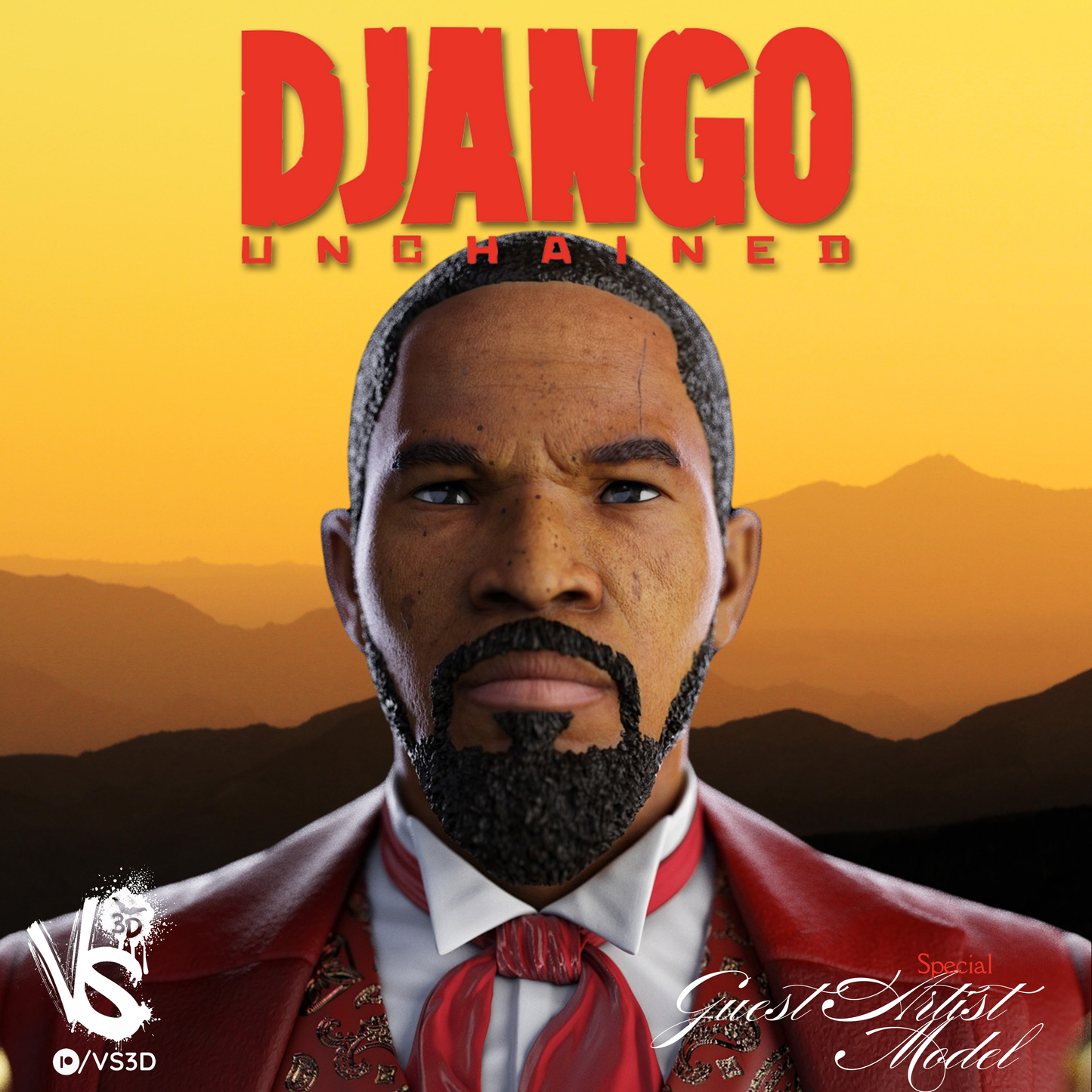 Django Unchained - Jamie Foxx by VS3D FAN ART