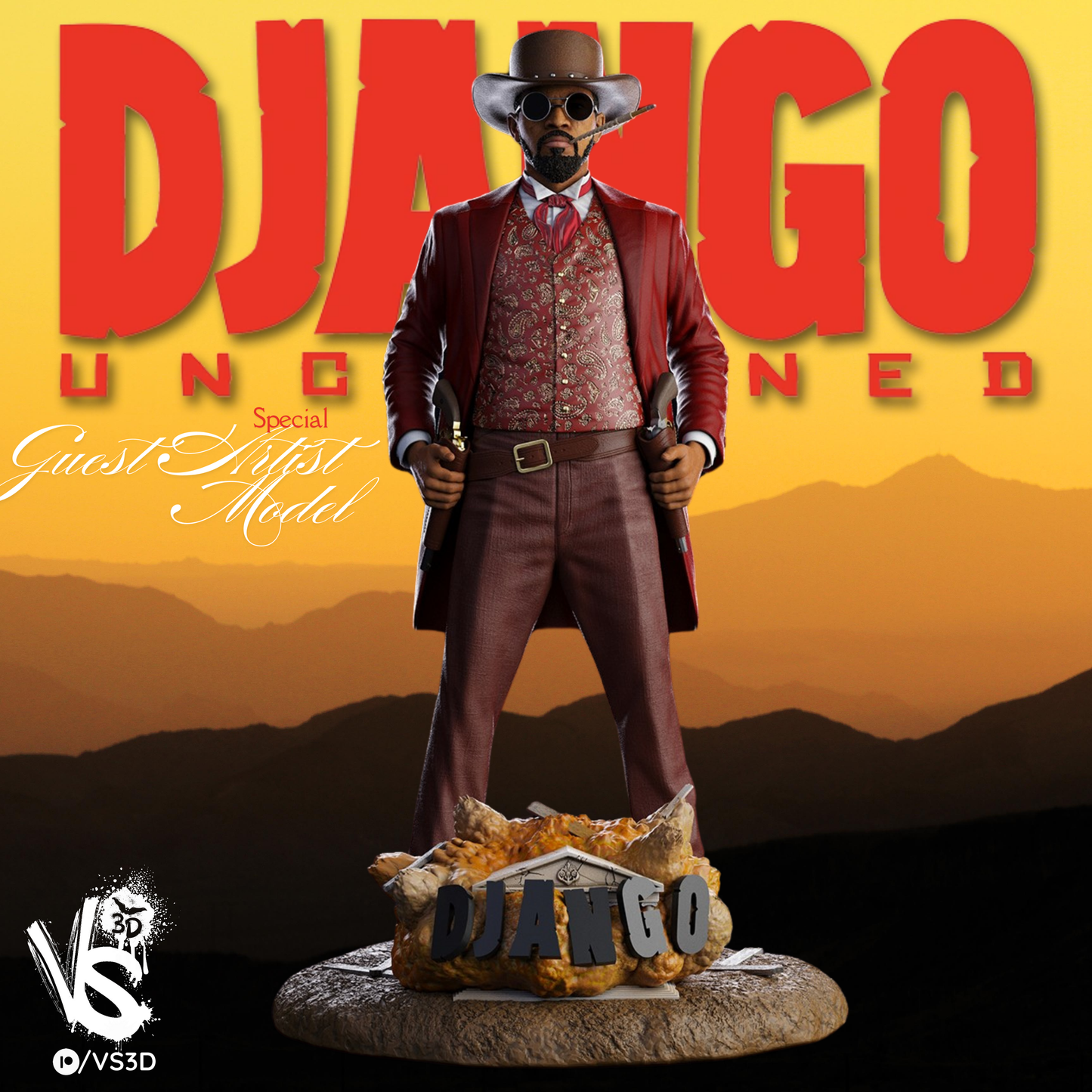 Django Unchained - Jamie Foxx by VS3D FAN ART