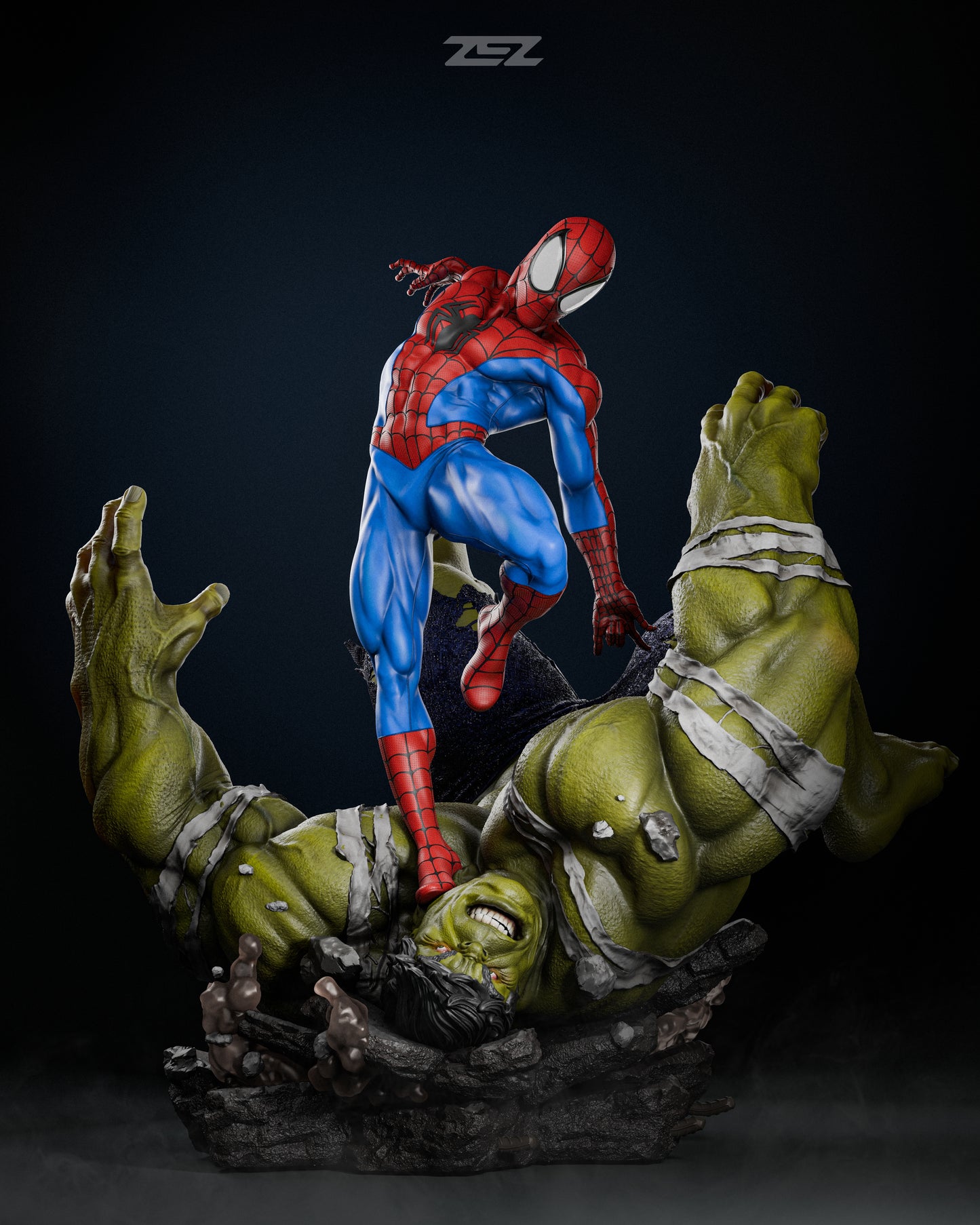 Spiderman vs Venom HULK by ZEZ Studios FAN ART