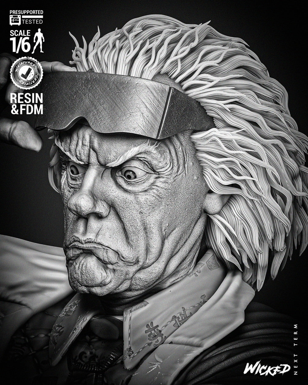 Dr Emmett Brown by Wicked3D FAN ART